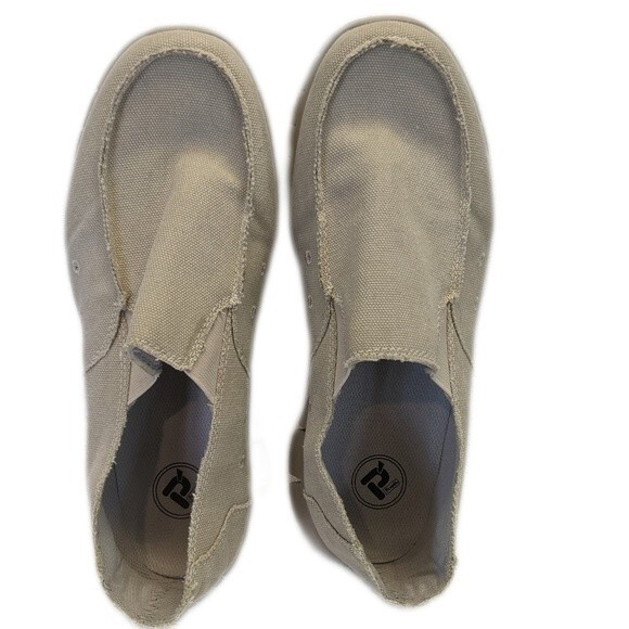 Propet men\'s slip-on sneakers loafers lightweight khaki tan gray/beige - 9